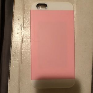Pink and white iPhone 6+ phone case